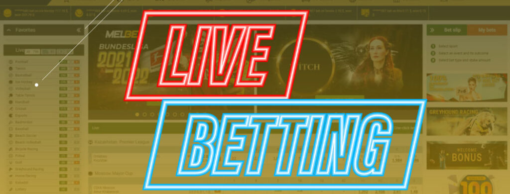 steps to betting live melbet